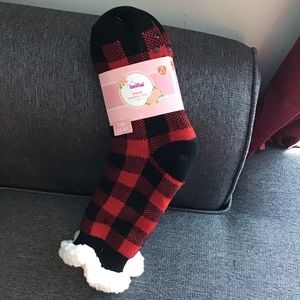 Aolilai Thermal Cosy Plaid Socks New